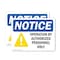 Signmission Operation By Authorized Personnel Only OSHA Notice Sign, Vinyl Decal, 10in W x 7in L, 2PK OS-2PACK-NS-D-710-L-16303 - alternate 1